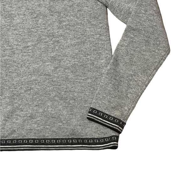 Peck & Peck gray and black wool and cashmere blend open front cardigan - Picture 6 of 9